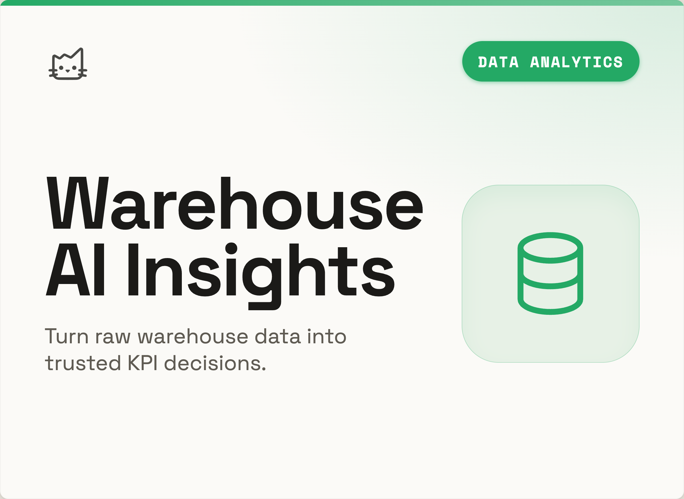 AI insights from data warehouse: playbook for trusted decision intelligence