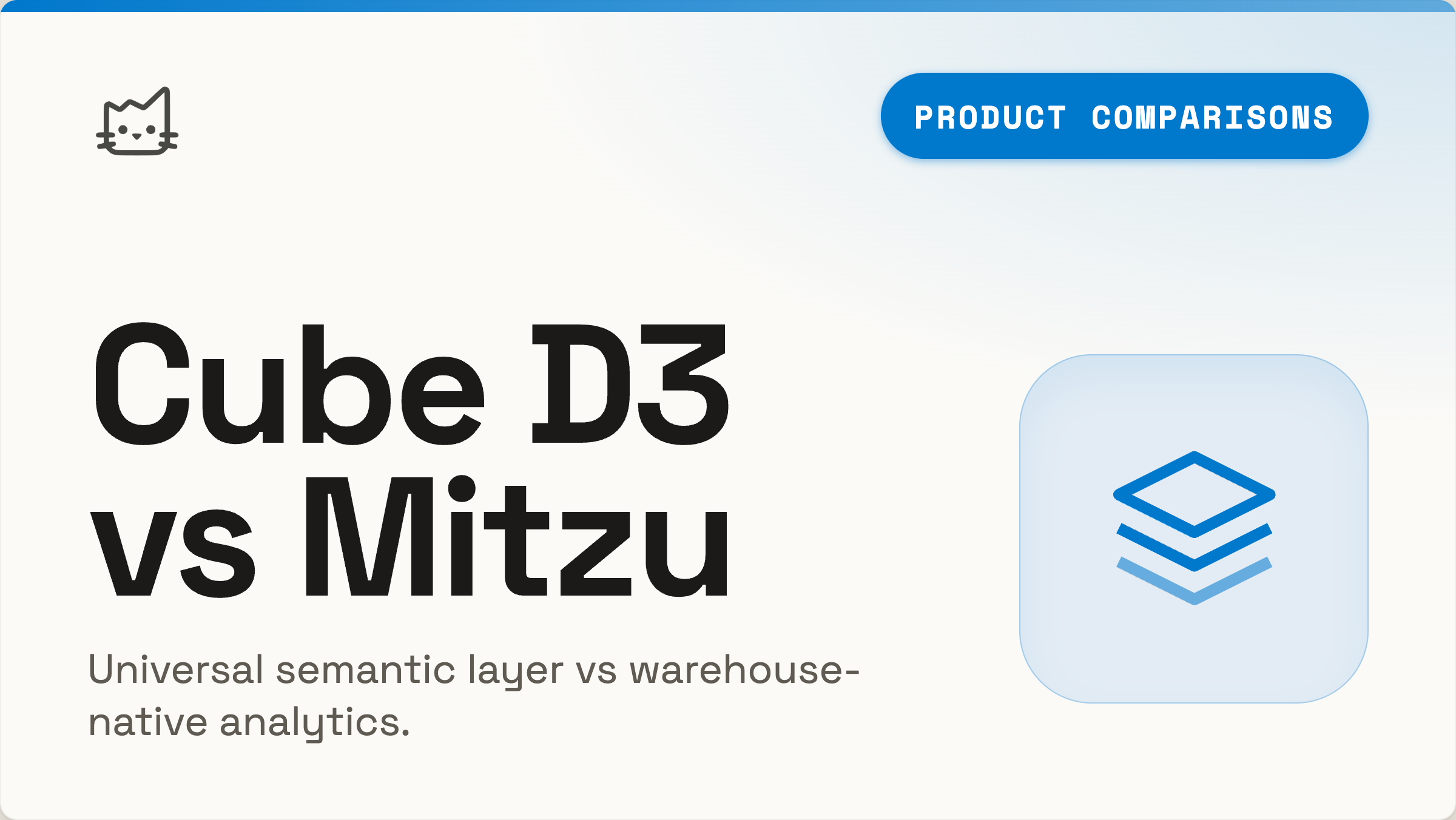 Cube D3 vs Mitzu: Agentic BI on a Universal Semantic Layer vs Agentic ...