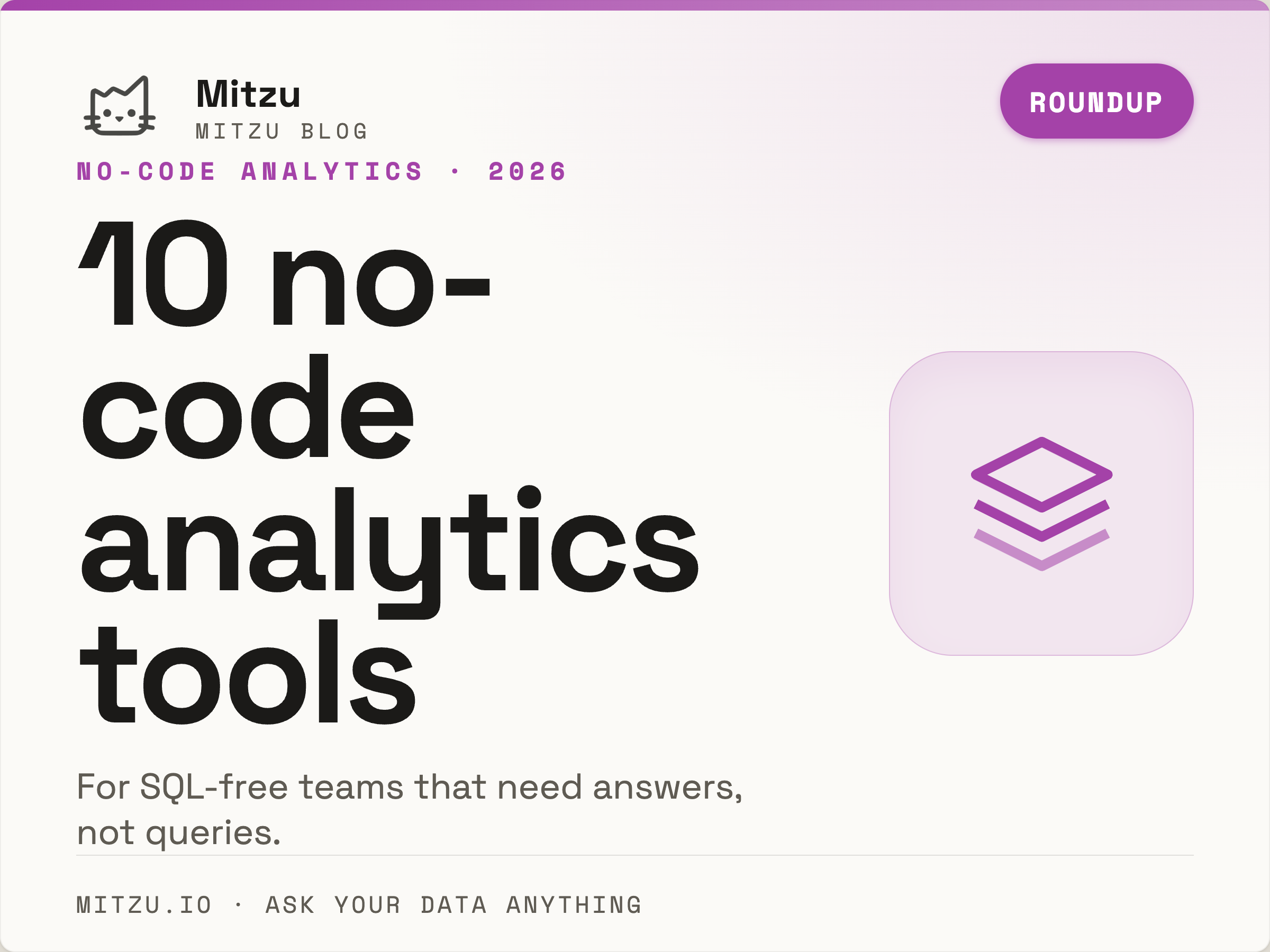 10 No-Code Analytics Platforms for SQL-Free Teams in 2026