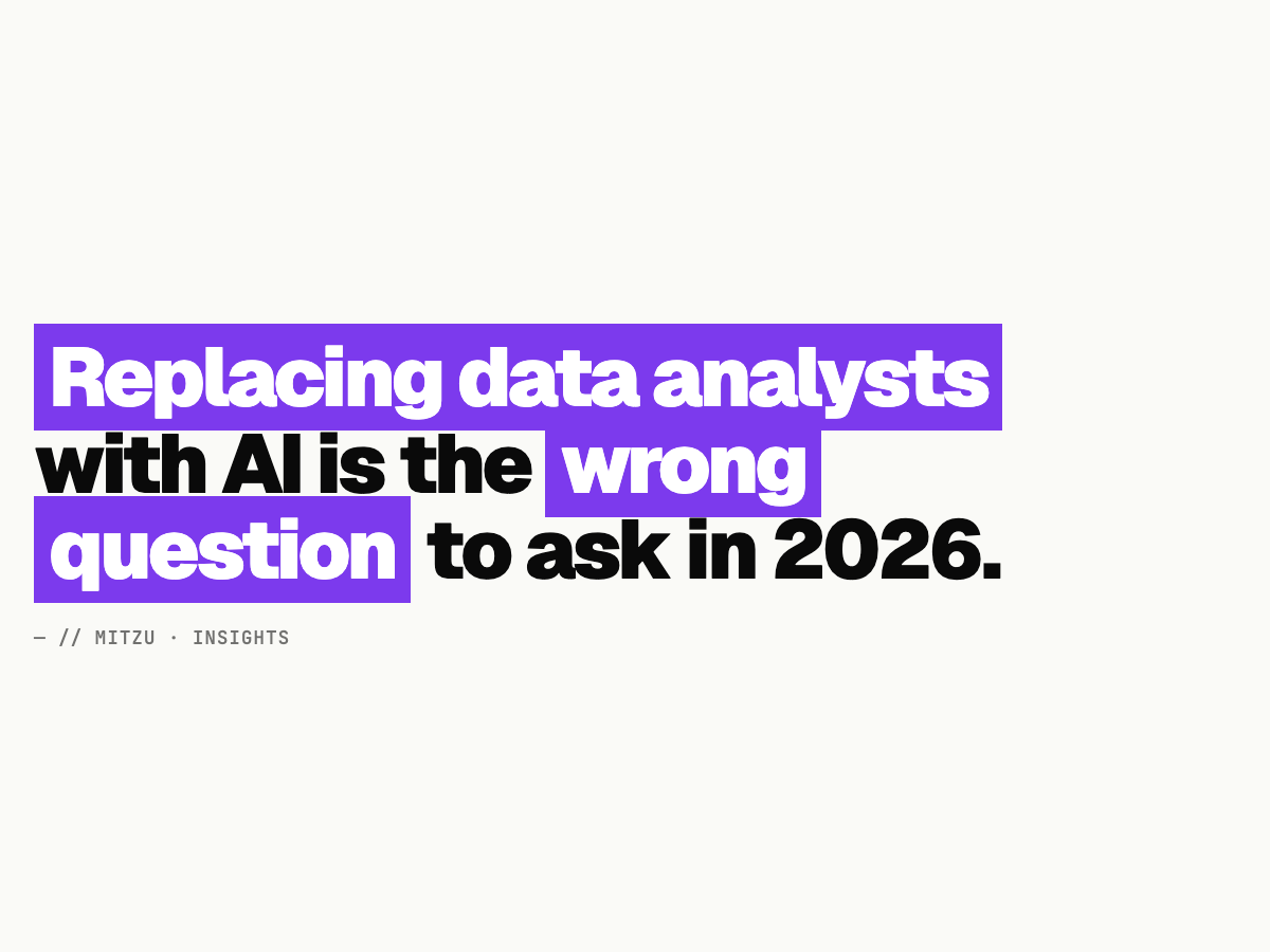 Can you replace data analyst with AI? A pragmatic operating model for 2026