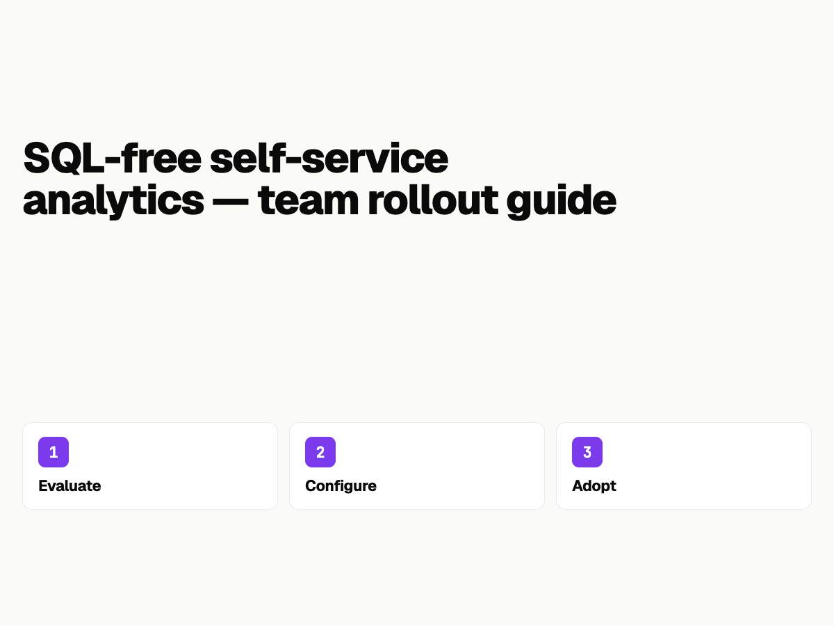 SQL-Free Self-Service Analytics Guide for Teams
